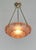 Jean Gauthier (EJG, ezan) A French 1930s art deco hanging fixture in nickel plated bronze or solid brass holding a very...