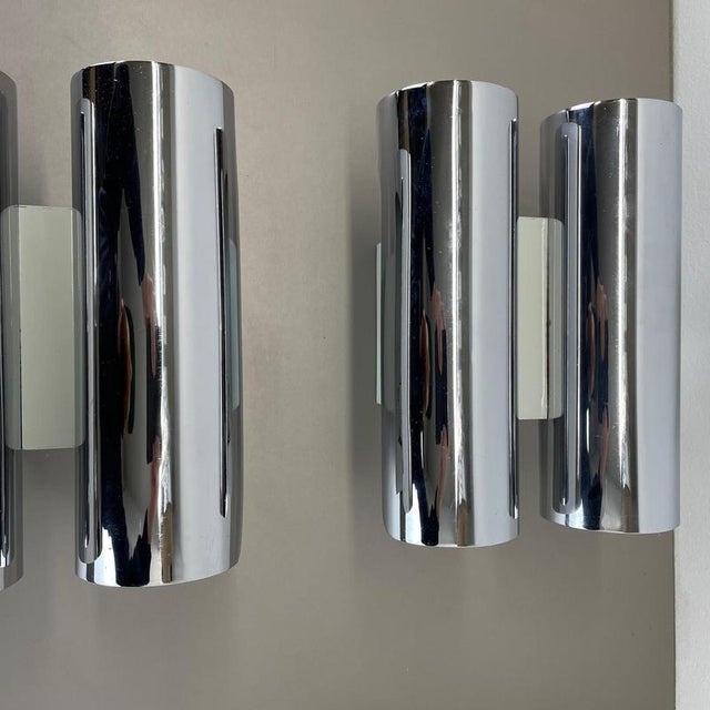 1970s Modern German Space Age Chromed Wall Lights, 1970s, Set of 2 For Sale - Image 5 of 18