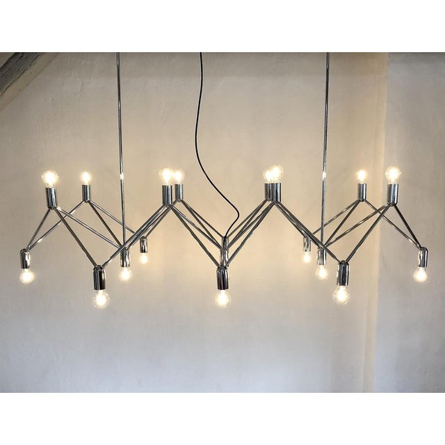 Mid-Century Modern Large Chandelier from Kinkeldey Lights, Germany, 1960s For Sale - Image 3 of 18
