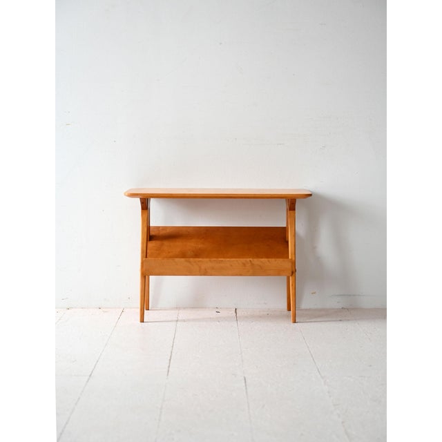 Vintage Scandinavian Coffee Table with Birch Display Stand, 1960s For Sale - Image 10 of 10