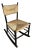 Italian Otto Gerdau Rush Seat Rocking Chair For Sale
