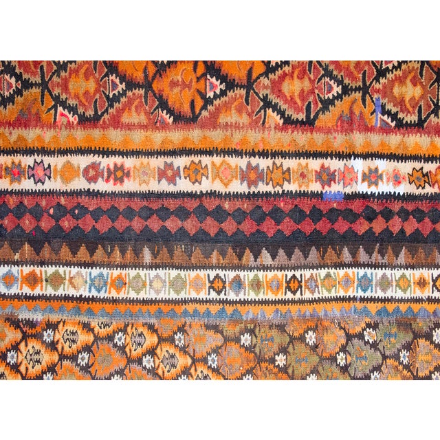 Persian Early 20th Century Persian Qazvin Kilim Rug For Sale - Image 3 of 15