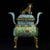 Mid 20th Century Chinese Cloisonné Incense Burner | Gilt Bronze Celestial Dog Finial & Floral Motif For Sale - Image 5 of 10
