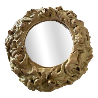 Ceramic Mirror with Artichokes, 2010s For Sale