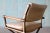 Wood 1970s Cal Style Director Chairs Oak Brass and Vinyl Set of 4 For Sale - Image 7 of 11
