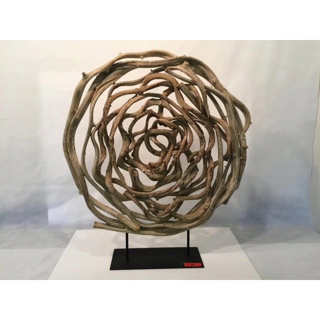 Vine Disc on Iron Stand For Sale - Image 13 of 13