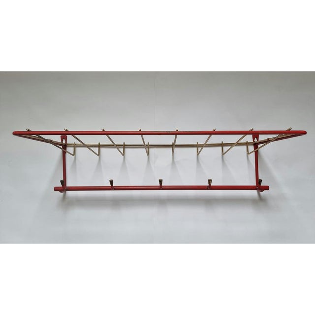 Mid-Century Modern Mid-Century Wall Brass Coat Rack, Germany, 1969 For Sale - Image 3 of 14