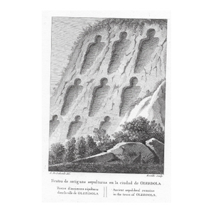 Antique Spanish Hillside Sepulchral Engraving