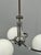 1930s Art Deco Czech Chrome and Opaline Glass Chandelier, 1930s For Sale - Image 5 of 12