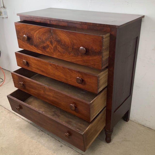 19th Century American Country Empire Four-Drawer Chest For Sale - Image 9 of 18