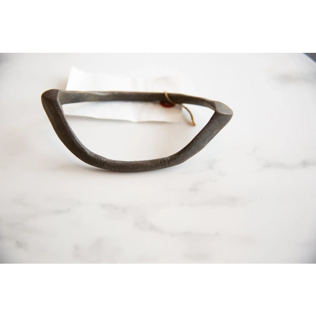 Vintage African Bronze Curved Artifact For Sale - Image 4 of 8