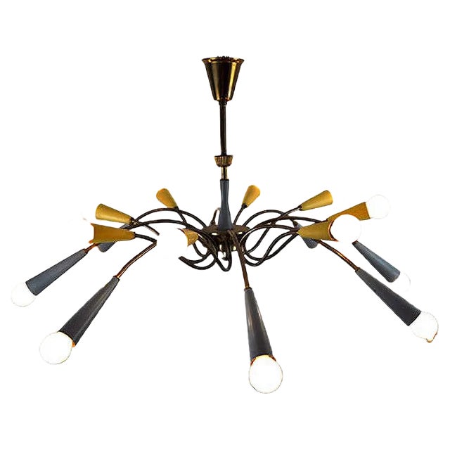 Mid-Century Sputnik Ceiling Lamp For Sale
