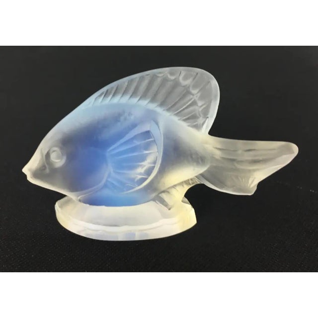 Art Deco Opalescent Artistic Glass Fish by Marius-Ernest Sabino, French Glass Figurine For Sale - Image 3 of 9