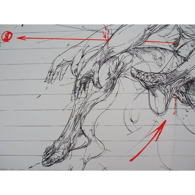 Vladimir Velickovic, Cosmic Movement, 1975, Color Serigraph For Sale - Image 4 of 6