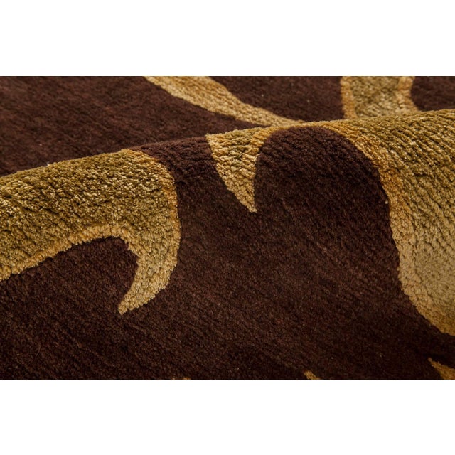 European inspired gold and brown handmade wool rug by Doris Leslie Blau Size: 8'1" × 9'8" (246 × 294 cm). This incredibly...