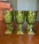 1960s Mid-Century Modern Avocado Green Diamond Point Goblets – Elegant Set of 6 For Sale In Milwaukee - Image 6 of 14