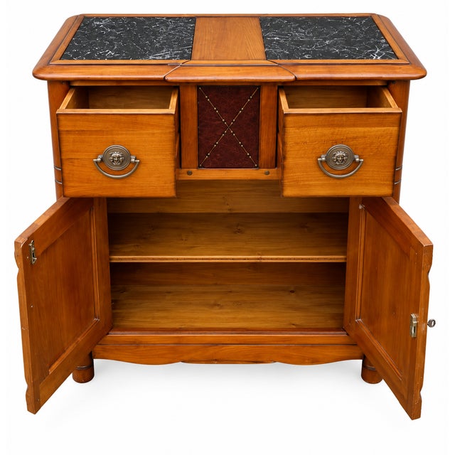 1970s Small Antique Cherry Wood Entryway Sideboard, 1970s For Sale - Image 5 of 11