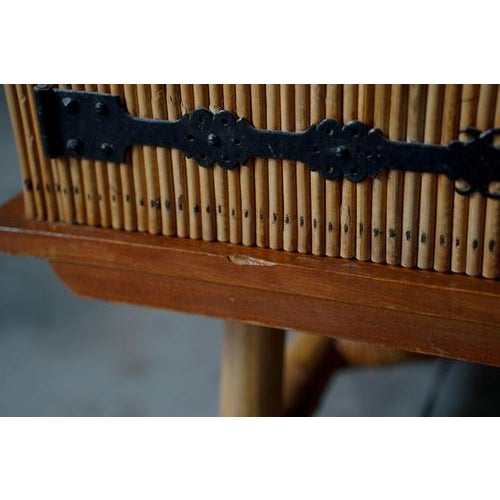 French Bamboo Sideboard with Wrought Iron Details, 1950s For Sale - Image 12 of 15