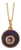 Purple Enamel Amethyst Stone Evil Eye Pendant Gold Chain Necklace For Sale