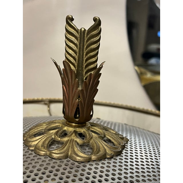 Metal Vintage Hollywood Regency Style Beaded Lamp For Sale - Image 7 of 10