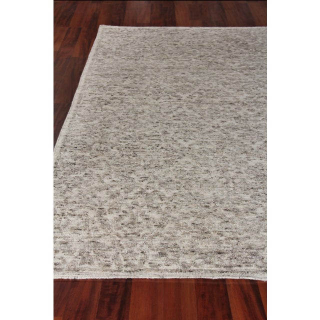 Sens Hand knotted Wool/Viscose Ivory/Gray Rug-8'x10'" For Sale - Image 4 of 8