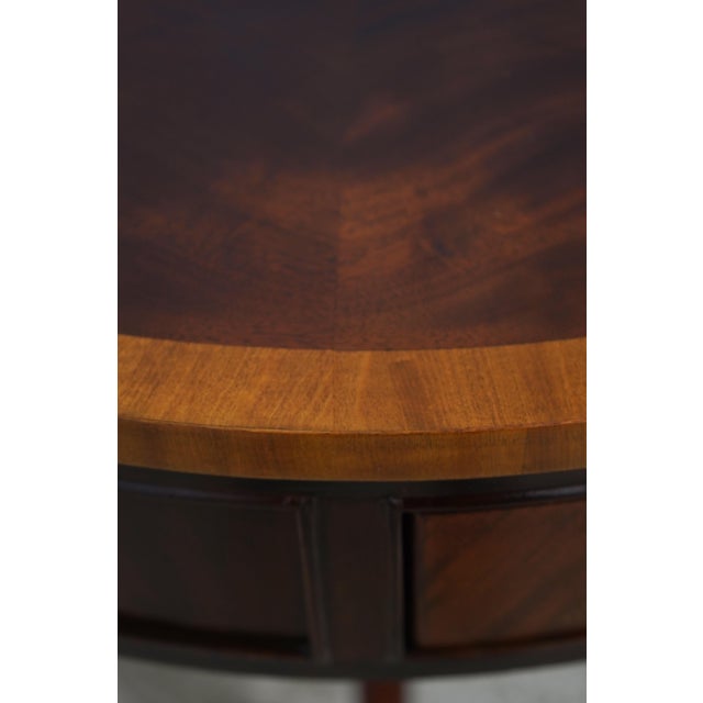 Hickory Chair Mahogany Inlaid Drum Table For Sale - Image 13 of 17