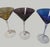 Late 20th Century Late 20th Century Elegant Festive Multi Color Jewel Tone Set of Four Martini Cocktail Glasses For Sale - Image 5 of 8