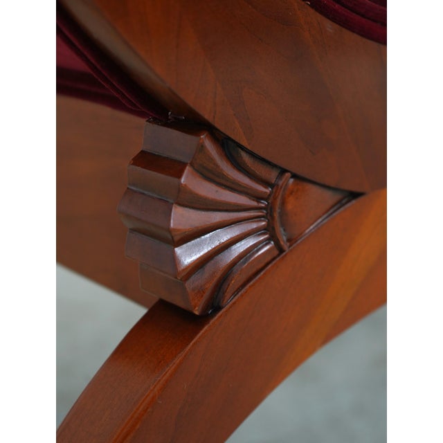 John Widdicomb Mahogany French Empire Bench Recamier For Sale - Image 11 of 14
