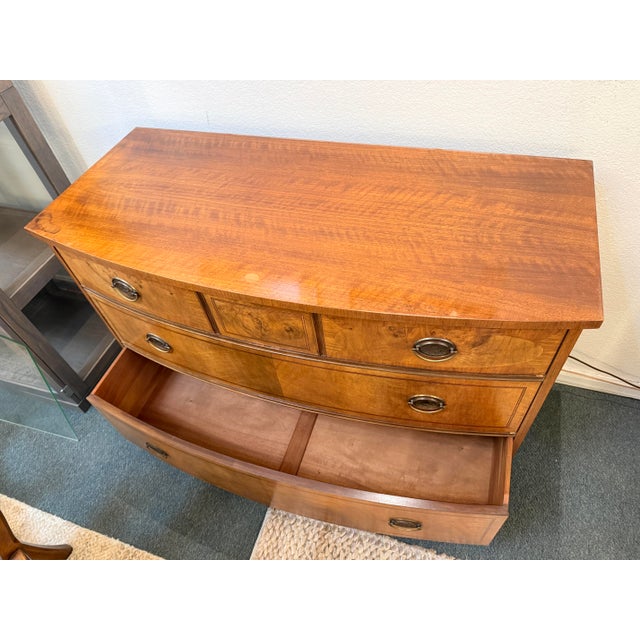 Wood Vintage Johnson Furniture Company Walnut Dresser For Sale - Image 7 of 12