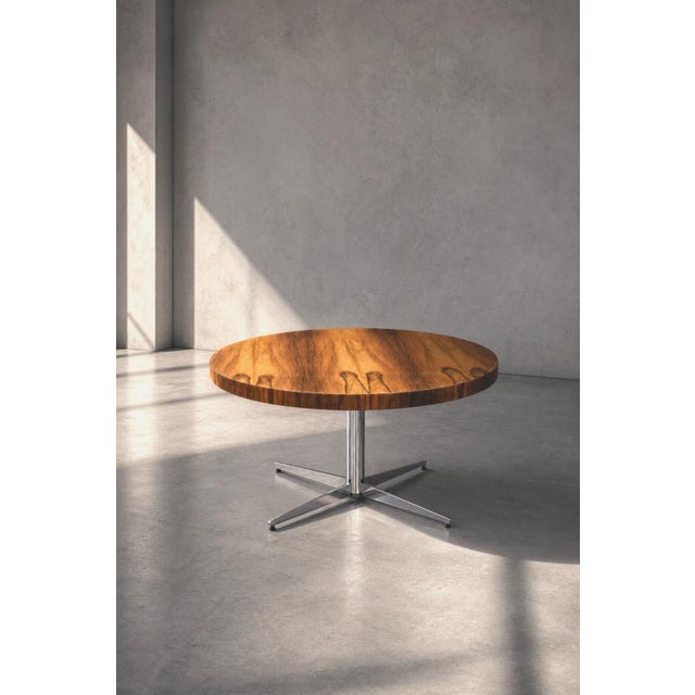 1970s Vintage German Round Rosewood Coffee Table from Ilse Möbel, 1970s For Sale - Image 5 of 16