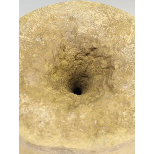 Stone Early 18th Century Primitive Hand-Carved York Stone Garden Planter by Unknown for Unknown, 1750 For Sale - Image 7 of 14