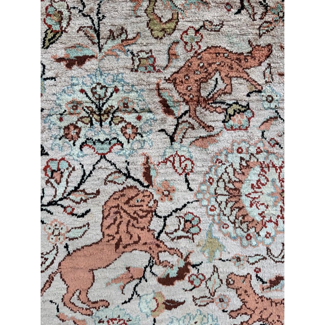Vintage Turkish Silk Kayseri Rug, 1960s For Sale - Image 10 of 18