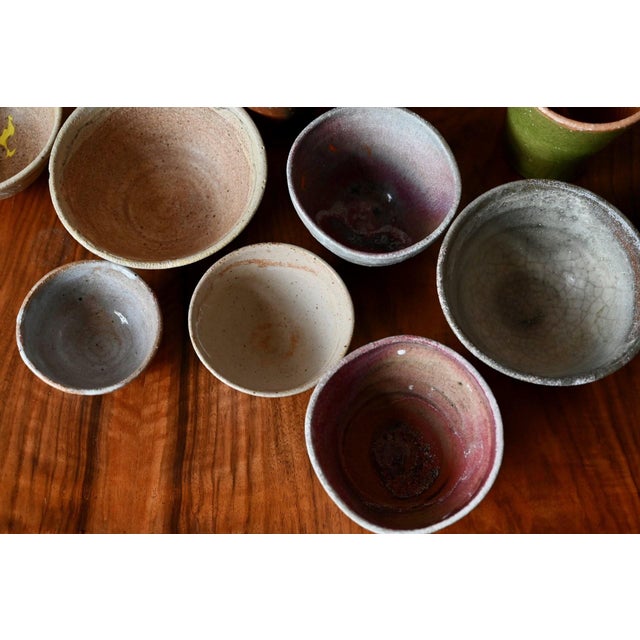 Vintage Primitive Brutalist Stoneware Bowls, 1970s, Set of 10 For Sale - Image 9 of 13