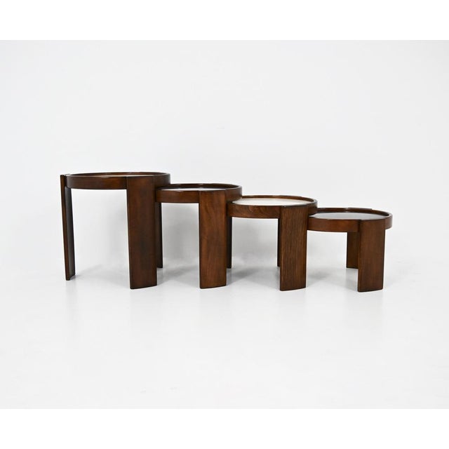1960s Model 780 Nesting Tables by Gianfranco Frattini for Cassina, 1960s, Set of 4 For Sale - Image 5 of 11