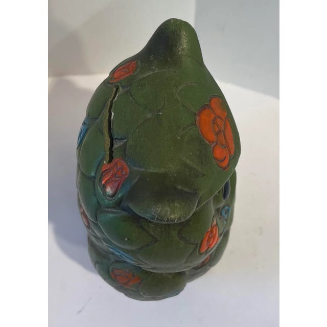 Mid 20th Century Vintage Paper Mache Owl Shaped Bank For Sale - Image 5 of 6
