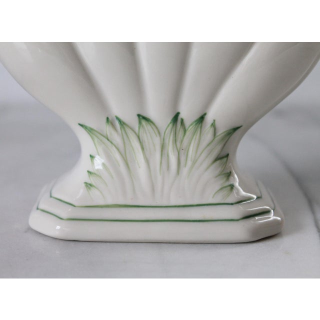 Farmhouse Vintage Ceramic Tulipiere Five Finger Vase - Andrea by Sadek For Sale - Image 3 of 8