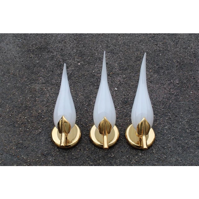 Foglia Wall Lamp in Murano Glass, Brass Structure, and 24KT Gold Leaf from Franco Luce, 1970s For Sale - Image 11 of 13