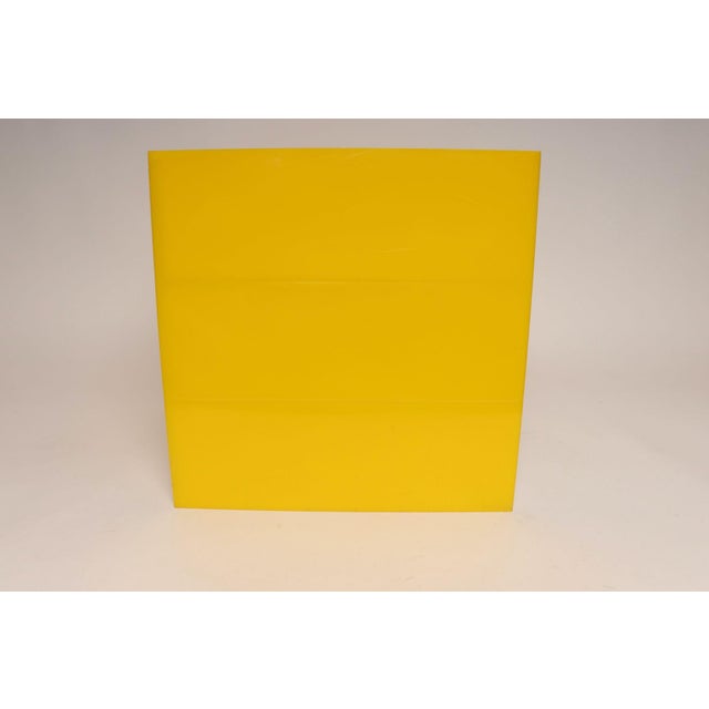 Yellow Vintage Yellow Acrylic Storage Cube With Three White Drawers After Joe Colombo For Sale - Image 8 of 18