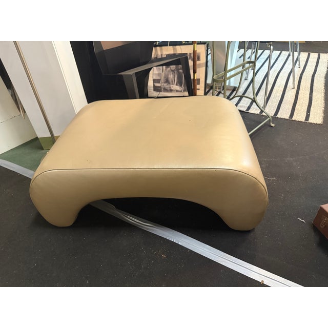 Vintage Leather Ottoman, 1980s, in Flawless conditions. Designed 1960 to 1969
