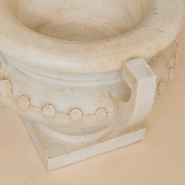 19th Century Italian Neoclassical Carrara Marble Urn For Sale - Image 10 of 10