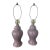Vintage Postmodern Lavender Ceramic Ginger Jar Table Lamps - A Pair For Sale