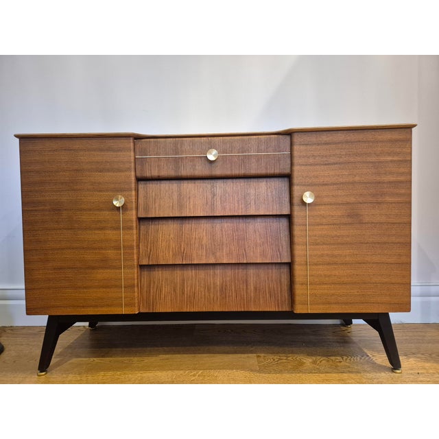 Mid-Century Modern Mid-Century Walnut Beehive Sideboard from Beautility, 1960s For Sale - Image 3 of 18