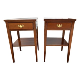 Pair of American Shaker Style 2 Tier Side Tables by Suter's Handcrafted Furniture For Sale