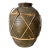 1980s Vintage Rustic Clay and Rattan Vase For Sale