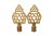 Brass Pineapple Lamp Finials - a Pair For Sale - Image 4 of 4
