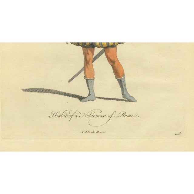 European School, Roman Nobleman Court Dress, 1749, Paper For Sale - Image 6 of 10