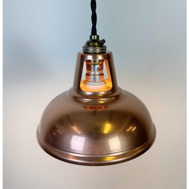 Metal Vintage Industrial Copper Ceiling Lamp For Sale - Image 7 of 16