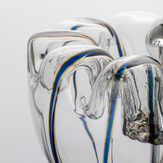 Metal Space Age Table Lamp in Hand-Blown Murano Glass from Targetti Sankey, Italy, 1970s For Sale - Image 7 of 16