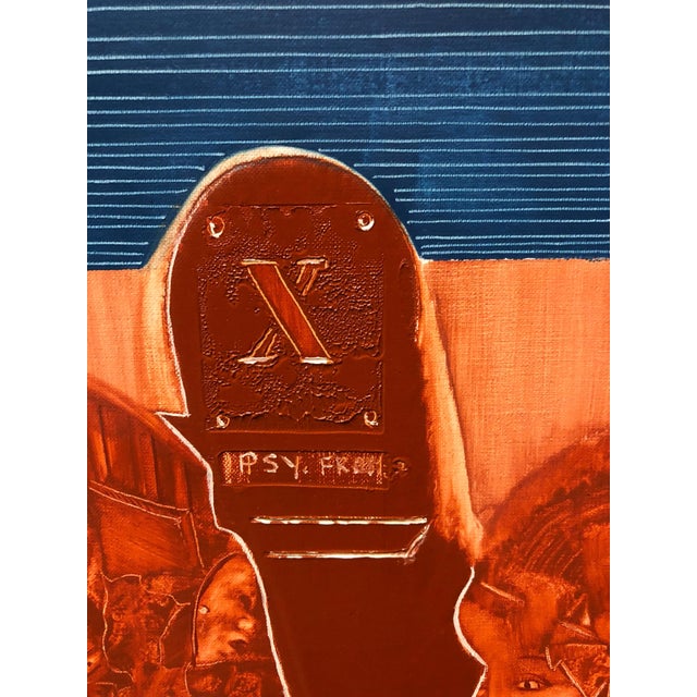 Textile Heinrich Maryan Frama, Untitled, Nude Surreal Figures Together Slovenian French Oil Painting For Sale - Image 7 of 8