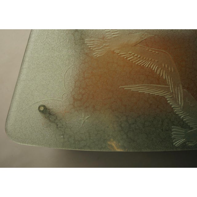 Large Art Deco Coffee Table with Feature Glass Top, 1940s For Sale - Image 14 of 17